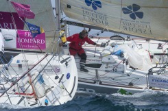 Départ de la troisième étape à Roscoff de la Solitaire du Figaro Eric Bompard Cachemire 2014