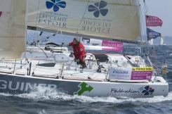 Départ de la troisième étape à Roscoff de la Solitaire du Figaro Eric Bompard Cachemire 2014