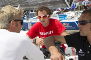 Ambiance sur les pontons avant le depart de la Solitaire du Figaro Eric Bompard cachemire 2015 - Pauillac le 31/05/2015