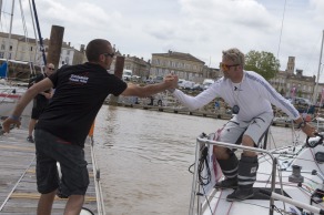 Ambiance sur les pontons avant le depart de la Solitaire du Figaro Eric Bompard cachemire 2015 - Pauillac le 31/05/2015