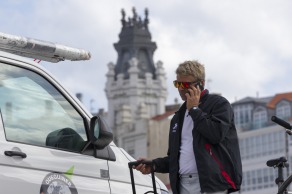 Les Figaros Beneteau avant le depart de la 2eme etape de la Solitaire du Figaro - Eric Bompard cachemire entre La Corogne (Espagne) et La Cornouaille - La Corogne le 10/06/2015