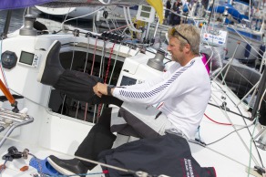 Les Figaros Beneteau avant le depart de la 2eme etape de la Solitaire du Figaro - Eric Bompard cachemire entre La Corogne (Espagne) et La Cornouaille - La Corogne le 10/06/2015