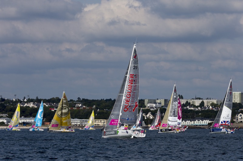 Depart de la 3eme etape de la Solitaire du Figaro - Eric Bompard cachemire entre La Cornouaille et Torbay (Angleterre) - Concarneau le 14/06/2015