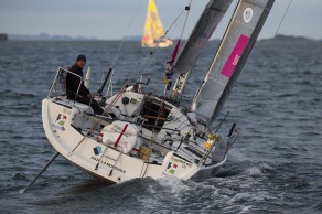 Les Figaros Beneteau lors de la 3eme etape de la Solitaire du Figaro - Eric Bompard cachemire entre La Cornouaille et Torbay (Angleterre) - le 15/06/2015