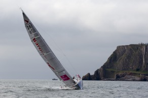 Yann Elies (Groupe Queguiner-Leucemie Espoir) Vainqueur de la 3eme etape de la Solitaire du Figaro - Eric Bompard cachemire entre La Cornouaille et Torbay (Angleterre) - le 17/06/2015