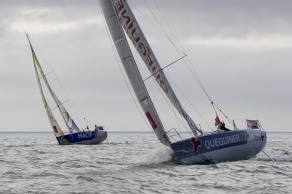 Yann Elies (Groupe Queguiner-Leucemie Espoir) Vainqueur de la 3eme etape de la Solitaire du Figaro - Eric Bompard cachemire entre La Cornouaille et Torbay (Angleterre) - le 17/06/2015