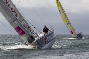 Yann Elies (Groupe Queguiner-Leucemie Espoir) Vainqueur de la 3eme etape de la Solitaire du Figaro - Eric Bompard cachemire entre La Cornouaille et Torbay (Angleterre) - le 17/06/2015