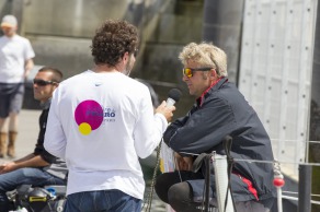 Ambiance sur les pontons avant le depart de la 4eme etape de la Solitaire du Figaro - Eric Bompard cachemire entre Torbay (Angleterre) et Dieppe - Torbay le 21/06/2015