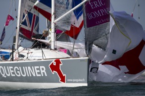 Depart de la 4eme etape de la Solitaire du Figaro - Eric Bompard cachemire entre Torbay (Angleterre) et Dieppe - Torbay le 21/06/2015