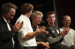 Remise des prix de la Solitaire du Figaro - Eric Bompard cachemi