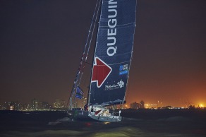 ITAJAÏ, (BRAZIL), le 11 novembre 2015,Transat Jacques Vabre 2015, dans la classe IMOCA, 3eme place pour monocoque QUEGUINER - LEUCEMIE ESPOIR skippers, YANN ELIES et CHARLIE DALIN