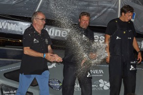 ITAJAÏ, (BRAZIL), le 11 novembre 2015,Transat Jacques Vabre 2015, dans la classe IMOCA, 3eme place pour monocoque QUEGUINER - LEUCEMIE ESPOIR skippers, YANN ELIES et CHARLIE DALIN