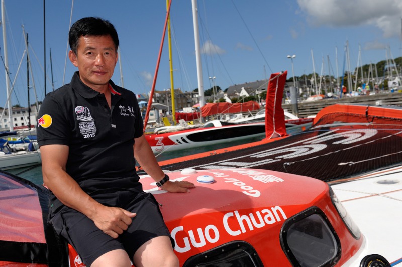 Guo Chuan sur le trimaran Qingdao China