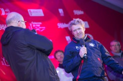 Yann Elies, skipper du monocoque Imoca Queguiner-Leucemie Espoir, 5eme du Vendee Globe 2016-2017 en 80j 3h 11m et 9s- Les Sables d Olonne le 25/01/2017