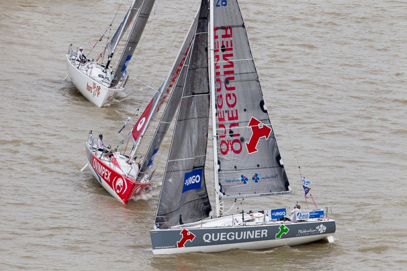 Depart de la 1ere etape de la Solitaire Urgo Le Figaro 2017 entre Bordeaux et Gijon - Pauillac le 04/06/2017