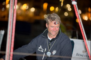 Yann Elies (Queguiner-Leucemie Espoir) 5eme de la 1ere etape de la Solitaire Urgo Le Figaro 2017 entre Bordeaux et Gijon - Gijon le 06/06/2017