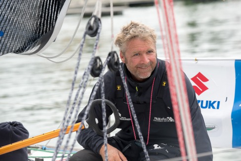 Yann Elies (Queguiner-Leucemie Espoir) 6eme de la 4eme etape de la Solitaire Urgo Le Figaro - Dieppe le 23/06/2017