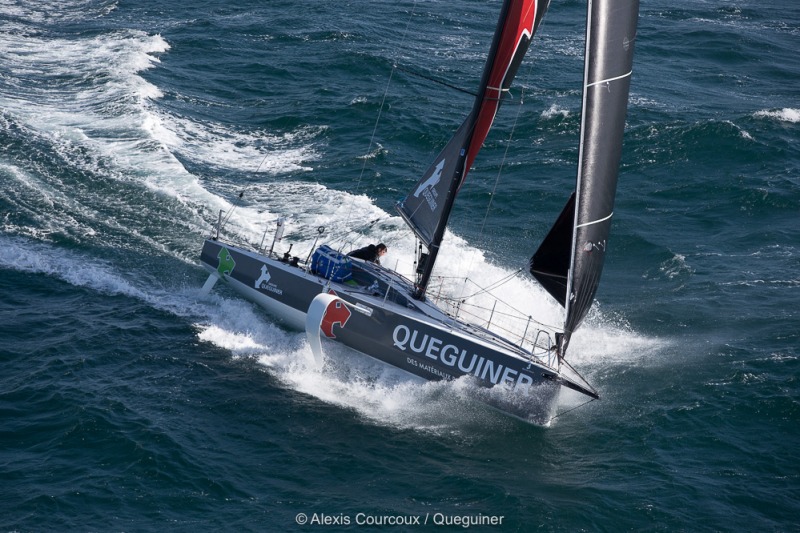 Tanguy Le Turquais, skipper du Figaro Beneteau 3 Queguiner - saison 2019 - En mer le 13/03/2019