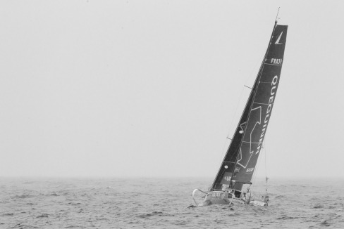 Les Figaros lors de la 4eme etape de la Solitaire Urgo Le Figaro 2019 entre Roscoff et Dieppe - en mer le 23/06/2019