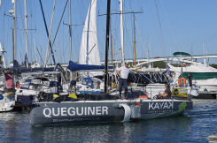 Samedi 14 septembre 2019, la Trinité sur mer, Tour de Bretagne Voile 2019, arriées de la dernière étape Lorient-La Trinité sur Mer. QUEGUINER-KAYAK,LE TURQUAIS Tanguy et BERRY Luke.