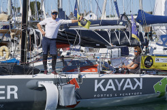 Samedi 14 septembre 2019, la Trinité sur mer, Tour de Bretagne Voile 2019, arriées de la dernière étape Lorient-La Trinité sur Mer. QUEGUINER-KAYAK,LE TURQUAIS Tanguy et BERRY Luke.