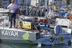 Samedi 14 septembre 2019, la Trinité sur mer, Tour de Bretagne Voile 2019, arriées de la dernière étape Lorient-La Trinité sur Mer. QUEGUINER-KAYAK,LE TURQUAIS Tanguy et BERRY Luke.