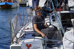 Samedi 14 septembre 2019, la Trinité sur mer, Tour de Bretagne Voile 2019, arriées de la dernière étape Lorient-La Trinité sur Mer. QUEGUINER-KAYAK,LE TURQUAIS Tanguy et BERRY Luke.