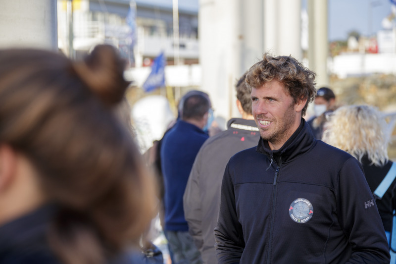 Ambiance sur les pontons avant le depart de la 2eme etape de la Solitaire du Figaro - Saint-Quay-Portriaux le 06/09/2020