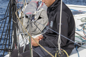 Ambiance sur les pontons avant le depart de la 3eme etape de la Solitaire du Figaro entre Dunkerque et Saint Nazaire - le 12/09/2020