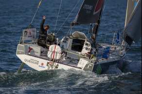 Tanguy Le Turquais (Groupe Queguiner-Innoveo) lors de la 3eme etape de la Solitaire du Figaro entre Dunkerque et Saint-Nazaire - le 13/09/2020