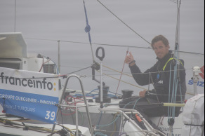 Tanguy Le Turquais (Groupe Queguiner-Innoveo) lors de la 3eme etape de la Solitaire du Figaro entre Dunkerque et Saint-Nazaire - le 15/09/2020