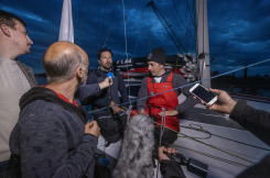 Corentin Douguet et Yohann Richomme ? bord du Class 40 Queguiner-Innoveo deuxi?me de la CIC Normandy Channel Race 2022, Ouistreham le 20 mai 2022,
Photo ? Jean-Marie LIOT / CIC Normandy Channel Race