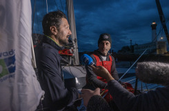 Corentin Douguet et Yohann Richomme ? bord du Class 40 Queguiner-Innoveo deuxi?me de la CIC Normandy Channel Race 2022, Ouistreham le 20 mai 2022,
Photo ? Jean-Marie LIOT / CIC Normandy Channel Race