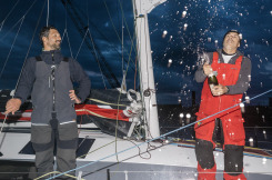 Corentin Douguet et Yohann Richomme ? bord du Class 40 Queguiner-Innoveo deuxi?me de la CIC Normandy Channel Race 2022, Ouistreham le 20 mai 2022,
Photo ? Jean-Marie LIOT / CIC Normandy Channel Race