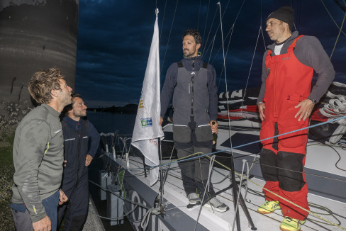 Corentin Douguet et Yohann Richomme ? bord du Class 40 Queguiner-Innoveo deuxi?me de la CIC Normandy Channel Race 2022, Ouistreham le 20 mai 2022,
Photo ? Jean-Marie LIOT / CIC Normandy Channel Race