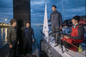 Corentin Douguet et Yohann Richomme ? bord du Class 40 Queguiner-Innoveo deuxi?me de la CIC Normandy Channel Race 2022, Ouistreham le 20 mai 2022,
Photo ? Jean-Marie LIOT / CIC Normandy Channel Race