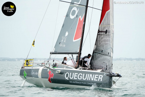 Elodie Bonafous & Pep Costa a bord du Figaro Groupe Queguiner-La Vie en Rose